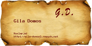 Gila Domos névjegykártya